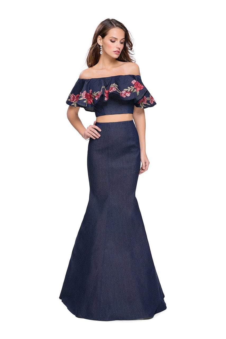 denim ruffle off the shoulder dress Breezaya Plus Size Women's Solid Color Ruffle Off-Shoulder Fashionable Summer Denim Sexy Dress Summer Vacation