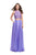 La Femme - 26087 Beaded Lace Two Piece Chiffon A-line Dress Special Occasion Dress 00 / Periwinkle