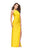 La Femme - 26141 High Halter Draped Jersey Sheath Gown Special Occasion Dress 00 / Yellow