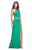 La Femme - 26171 Strappy Halter Sheath Dress Special Occasion Dress 00 / Jade