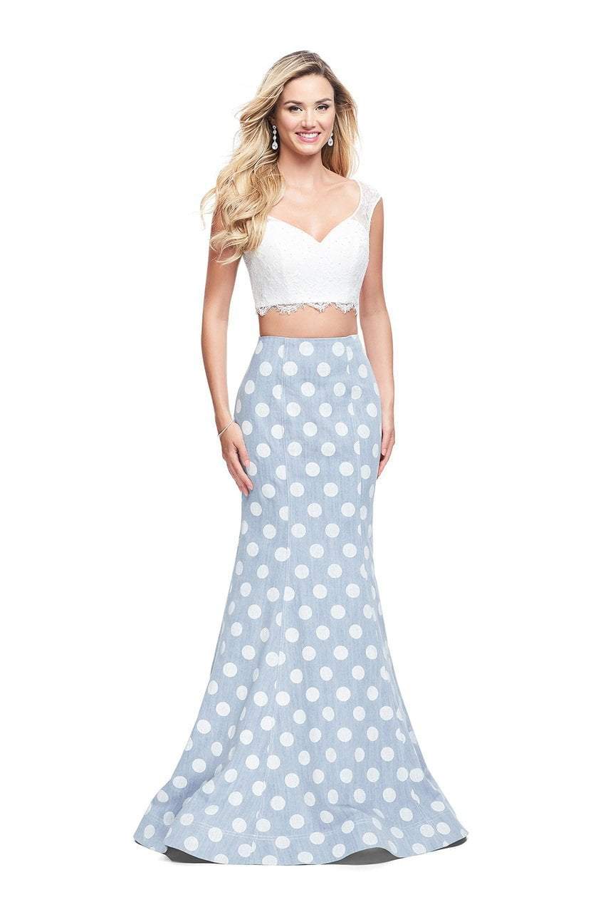 La Femme 26206 Prom Dress - White/Blue | NewYorkDress La Femme 26206 Prom Dress - White/Blue | NewYorkDress