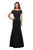 La Femme - 26875 Lace Bateau Neck Trumpet Dress - 1 pc Garnet In Size 10 Available CCSALE 10 / Garnet