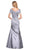 La Femme - 26947 Short Sleeve Pleat-Textured Trumpet Gown Mother of the Bride Dresses