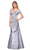 La Femme - 26947 Short Sleeve Pleat-Textured Trumpet Gown Mother of the Bride Dresses