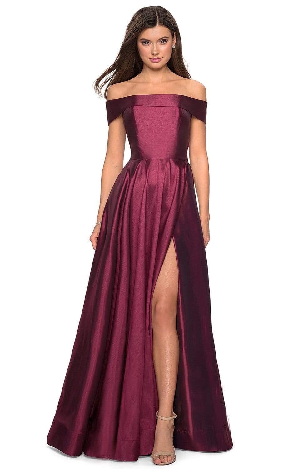 burgundy off the shoulder high low dress High Low Off The Shoulder Burgundy Short Prom Dress Homecoming Dress US6 / As Picture