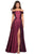 La Femme - 27005 Off Shoulder High Slit Prom Dress Prom Dresses 00 / Garnet