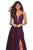 La Femme - 27612 Strappy Plunging V-Neck Gown with Slit Special Occasion Dress