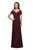 La Femme - 27855 Pleat-Ornate Short Sleeve A-Line Dress Mother of the Bride Dresses