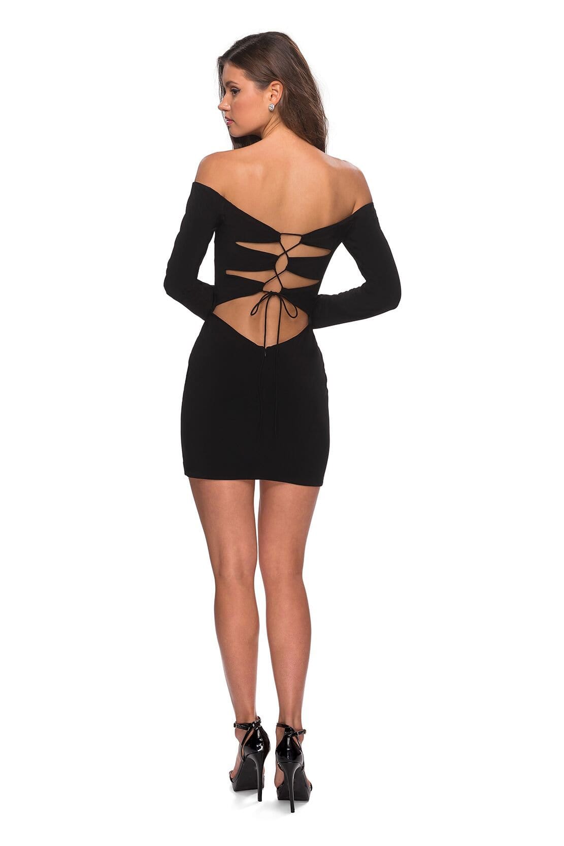La Femme - 28212 Long Sleeve Fitted Short Dress 10 / Dark Berry - Shop La Femme Dresses On Couture Candy at CoutureCandy.com La Femme - 28212 Long Sleeve Fitted Short Dress 10 / Dark Berry - Shop La Femme Dresses On Couture Candy at CoutureCandy.com