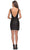 La Femme - 28218 Short Sequined Metallic Faux Wrap Dress Cocktail Dresses