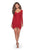 La Femme - 28232 Tulip Hem Fitted Lace Cocktail Dress Cocktail Dresses 00 / Red