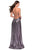 La Femme - 28276 Sequined Open Crisscross Back Dress with Slit Prom Dresses