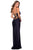 La Femme - 28421 Strappy Ruched V-Neck Sheath Dress Prom Dresses