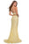 La Femme - 28590 Two Piece Lace Deep V-neck Sheath Dress Prom Dresses