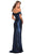 La Femme - 28740 Off-Shoulder Metallic Sheath Dress Evening Dresses