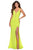 La Femme - 28760 Deep V-Neckline Bedazzled Sheath Dress Prom Dresses