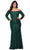 La Femme - 28859 Lace Off-Shoulder Sheath Dress Evening Dresses 12W / Emerald