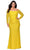 La Femme - 28859 Lace Off-Shoulder Sheath Dress Evening Dresses 12W / Yellow
