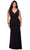 La Femme - 28882 Plunging V-neck Ruched Jersey Sheath Dress Evening Dresses