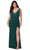 La Femme - 28882 Plunging V-neck Ruched Jersey Sheath Dress Evening Dresses