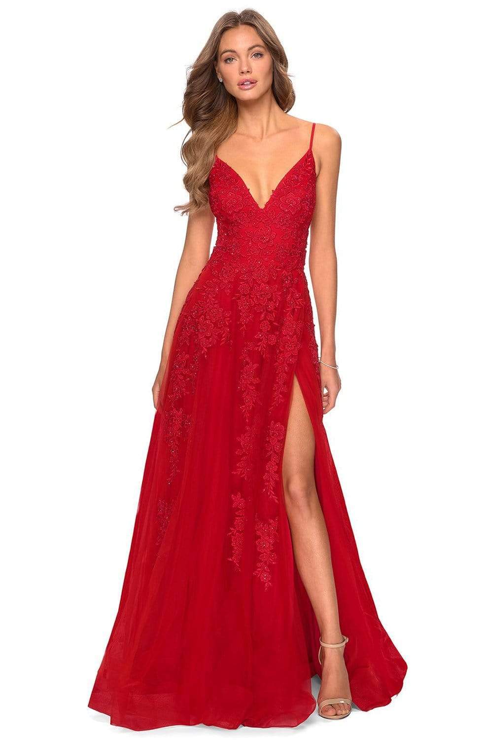 La Femme Dress 28985 Red / 12 La Femme Dress 28985 Red / 12