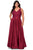 La Femme - 29004 Lace Bodice Wrap High Slit Gown Evening Dresses
