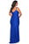 La Femme - 29005 V-neck Ruched Jersey Sheath Dress Evening Dresses