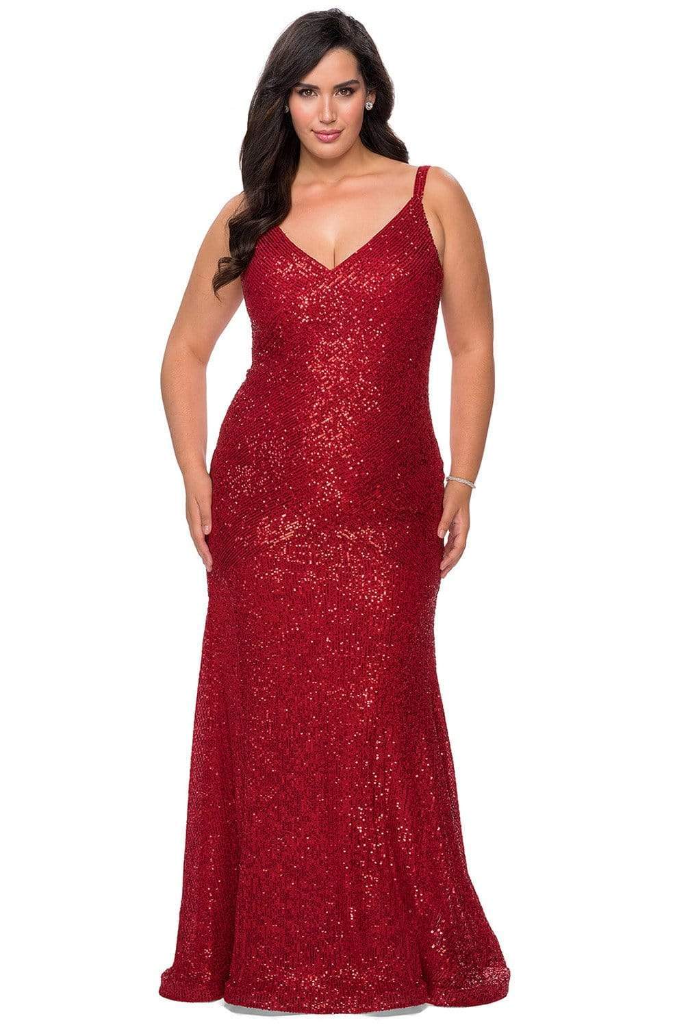 red junior prom dresses Graduation Dresses Piece Junior Prom Dresses Fashion Two Piece Sleeveless Long Red Prom Dress, V-Neck