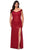 La Femme - 29023 Sequined High Slit Sheath Evening Gown Evening Dresses 12W / Red