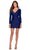 La Femme - 29243 Long Sleeve Plunging V Neck Dress Homecoming Dresses 00 / Navy