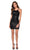 La Femme - 29276 Sequined Halter Neck Fitted Dress Special Occasion Dress 00 / Black