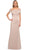 La Femme - 29537 Fitted Off Shoulder Evening Dress Mother of the Bride Dresses 2 / Champagne