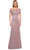 La Femme - 29537 Fitted Off Shoulder Evening Dress Mother of the Bride Dresses 2 / Mauve