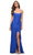 La Femme - 29650 Crisscross Strapped Open Back Ruffle Slit Lace Gown Special Occasion Dress