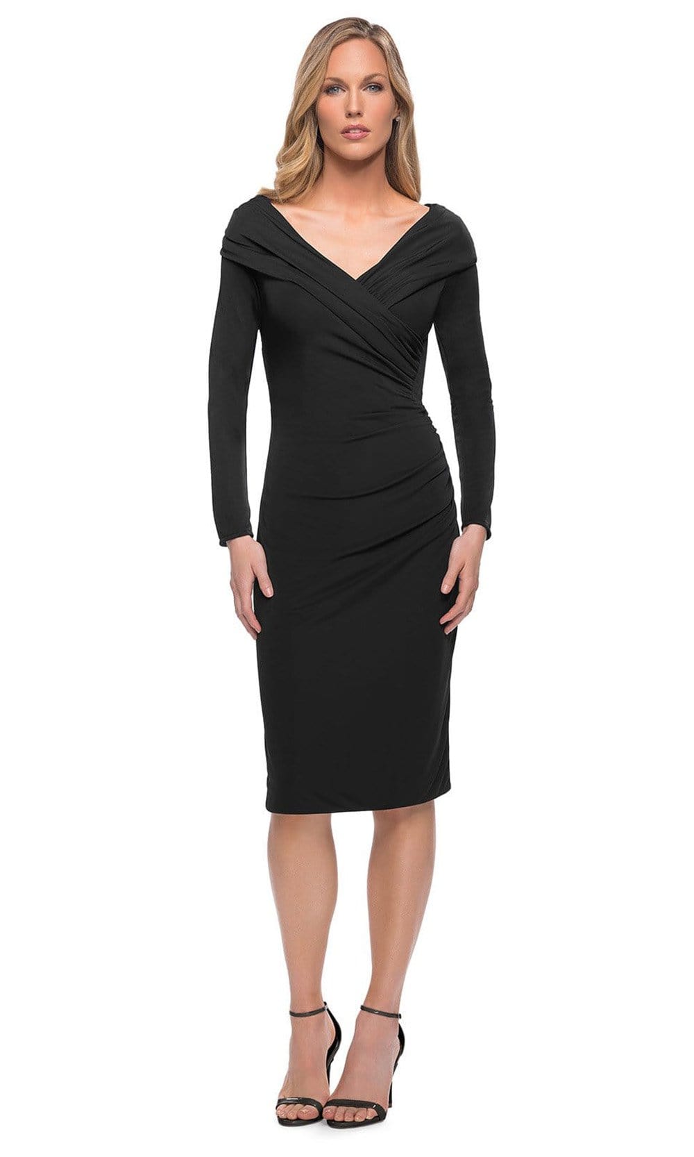 La Femme - 29746 Fitted Bod Sheath Midi Dress 6 / Black - Shop La Femme dresses on Couture Candy at CoutureCandy.com La Femme - 29746 Fitted Bod Sheath Midi Dress 6 / Black - Shop La Femme dresses on Couture Candy at CoutureCandy.com