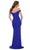 La Femme - 29756 Off Shoulder High Slit Fitted Net Jersey Gown Prom Dresses