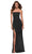 La Femme - 29807 Strapless Fitted Stretch Satin Long Dress Prom Dresses 00 / Black