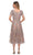 La Femme - 29830 Floral A-line Tea Length Dress Mother of the Bride Dresses