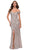 La Femme - 29831 Off Shoulder High Slit Full Sequin Gown Prom Dresses 2 / Silver
