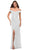 La Femme - 29831 Off Shoulder High Slit Full Sequin Gown Prom Dresses 2 / White
