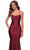 La Femme - 29873 Strappy Open Back Shiny Jersey Fitted Gown Prom Dresses