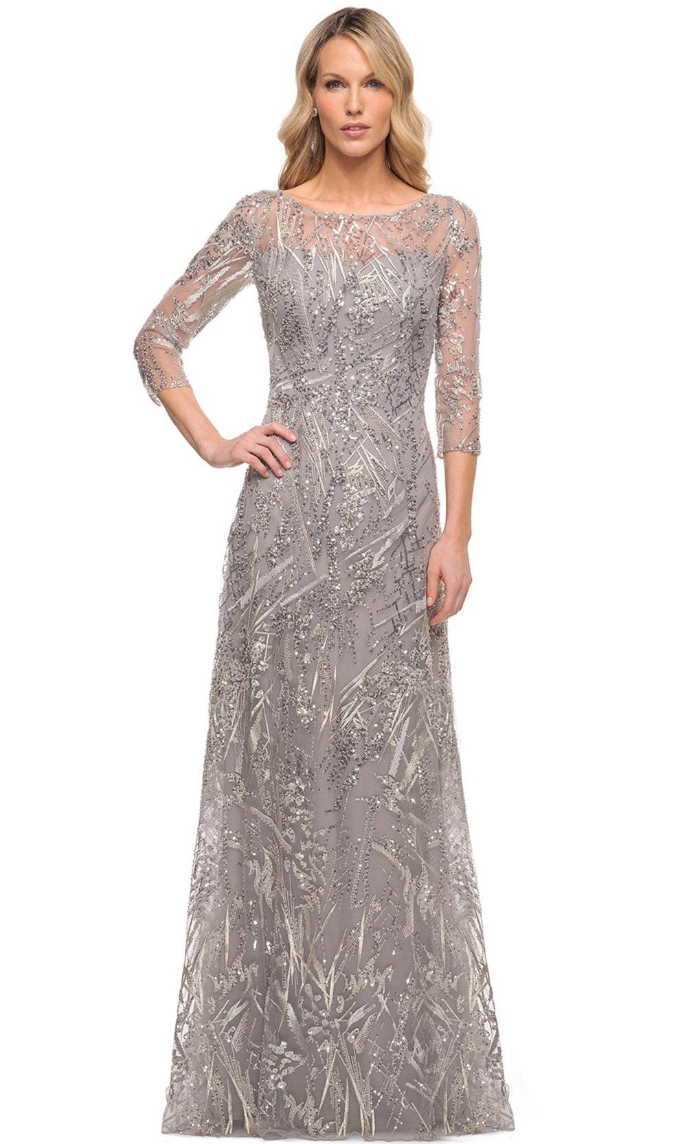 La Femme 30161 Prom Dress - Silver | NewYorkDress La Femme 30161 Prom Dress - Silver | NewYorkDress