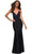 La Femme - 30432 Beaded Plunging V-Neck Gown Prom Dresses 00 / Black