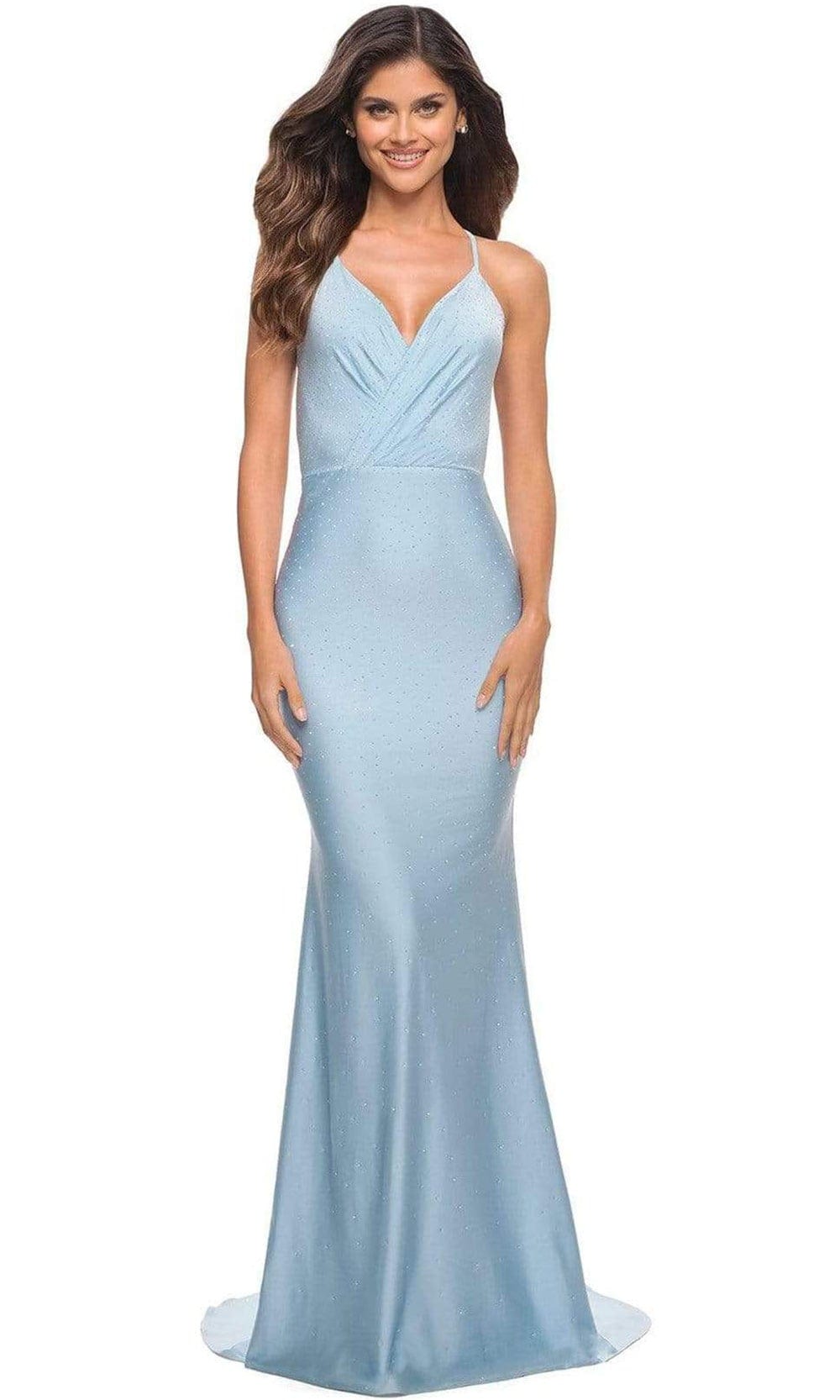 pastel grad dresses Pretty Pastels bow waistline Long Chiffon Pastel Prom Dress