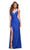 La Femme - 30465 Jeweled Lace Up Gown Special Occasion Dress 00 / Royal Blue