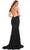 La Femme - 30511 V-Neck Stretch Lace Gown Evening Dresses