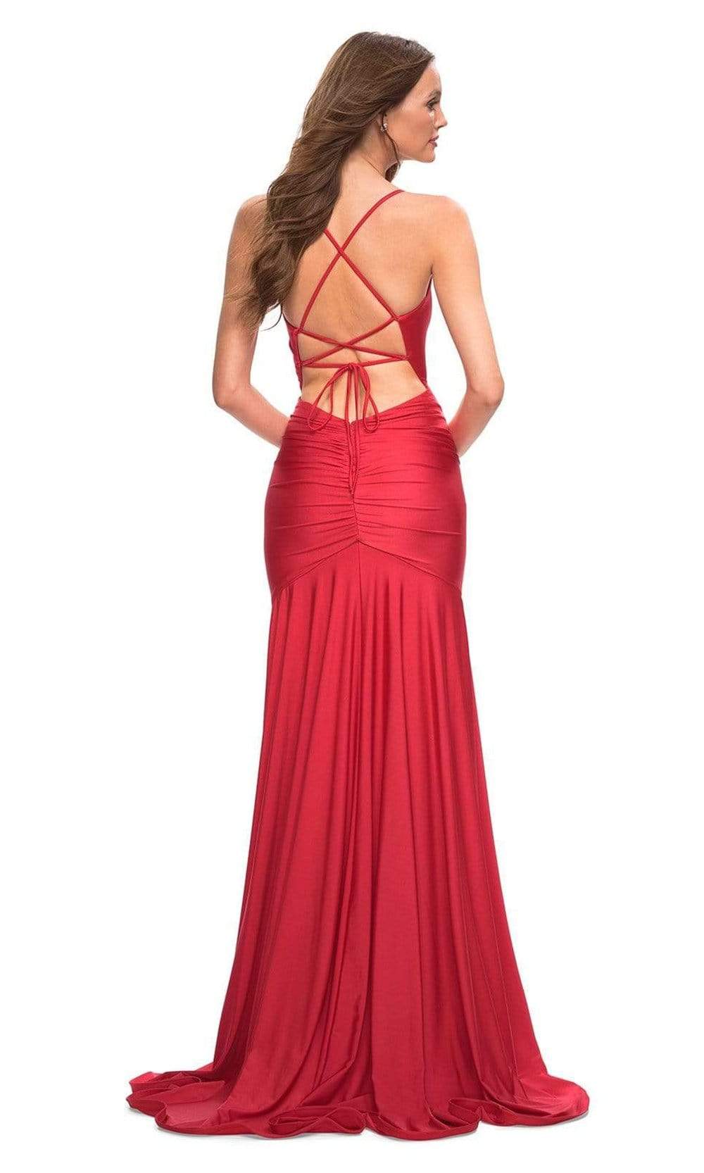 La Femme - 30587 Ruched Trumpet Gown - View 5 | Shop Formal Dress