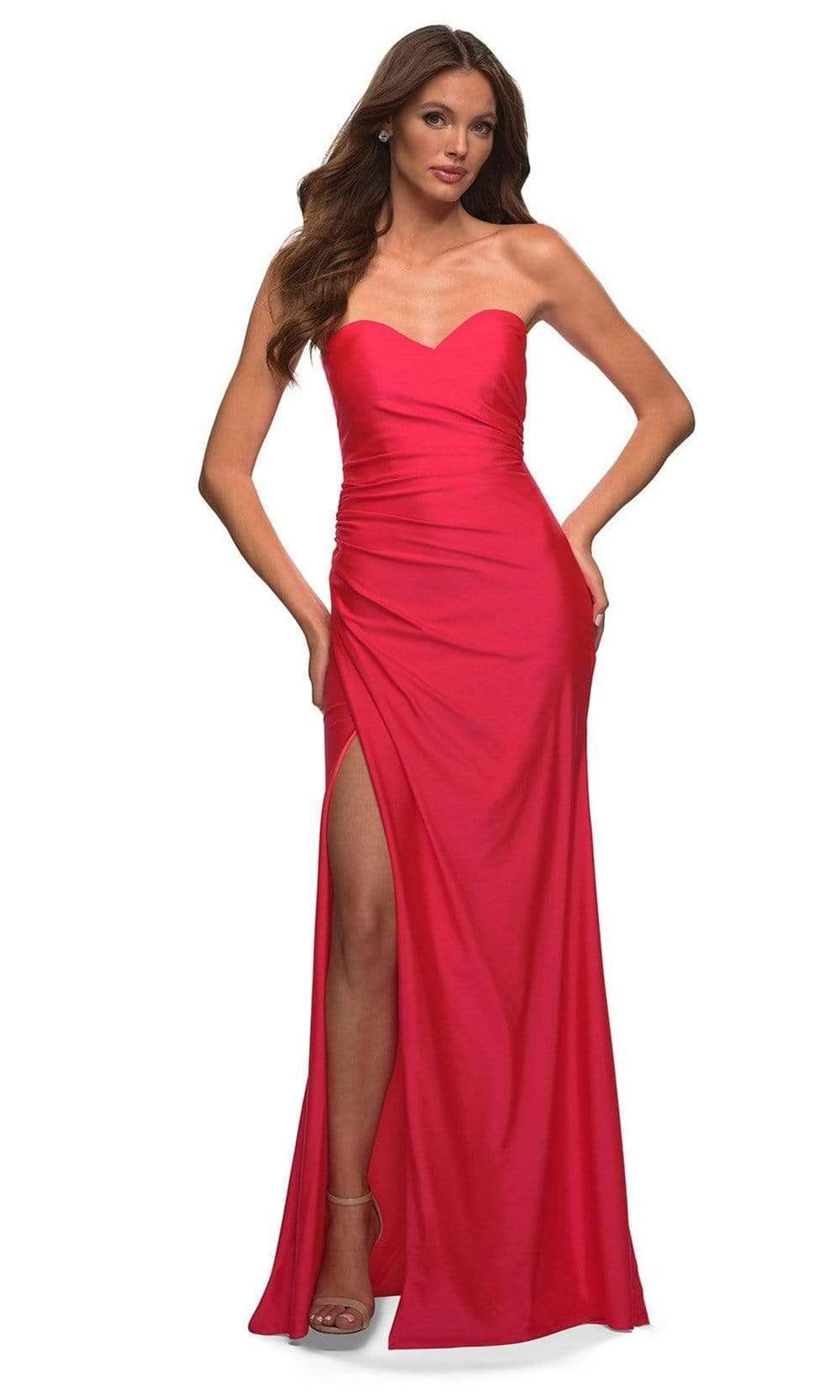 La Femme 30600 Prom Dress - Hot Coral | NewYorkDress La Femme 30600 Prom Dress - Hot Coral | NewYorkDress