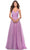 La Femme 30840 - Sleeveless A-Line Ruched Long Dress Special Occasion Dress 00 / Lavender