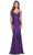 La Femme 30996 - Beaded Spaghetti Strap Prom Dress Special Occasion Dress 00 / Royal Purple